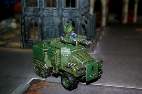 Thunderer Siege TankTaurox PrimeCarnadon Tank with full Multilaser loadoutHalftrack used as a standa