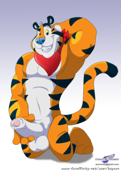 thirtyfourthrule:Tony the Tiger makes eating