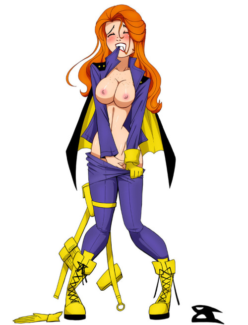 Porn Pics nude-superheroines:  Batgirl after work 