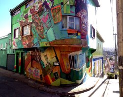 autopsiart:  Alapinta in Valparaiso, Chile