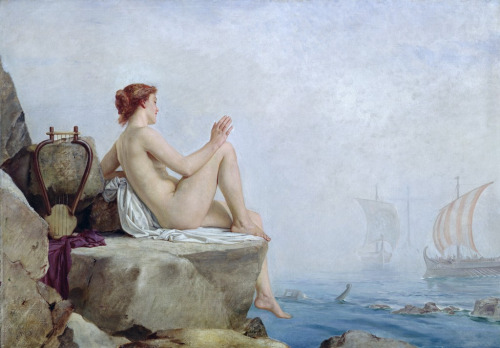 diaryofalandlockedmermaid:The Siren, by Edward Armitage (1888)