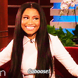 swiftsugg:  Nicki Minaj’s synonyms for “butt” on Ellen.  