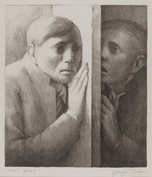 George Tooker aka George Clair Tooker, Jr. (American, 1920-2011, b. Brooklyn, NY, USA) - Voice, 1977