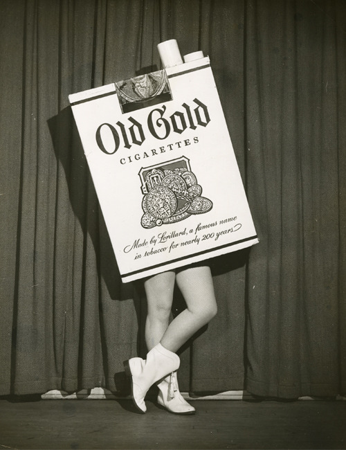 broadcastarchive-umd:  Old Gold dancing cigarette pack: television, 1950s. From the