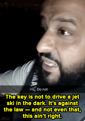 patti-so-moist:  micdotcom:  Watch: DJ Khaled got lost at sea on a jet ski — and