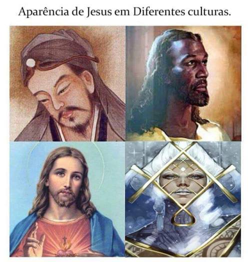 toadstool:Translate in inglish:“Different culture’s interpretations of jesus”