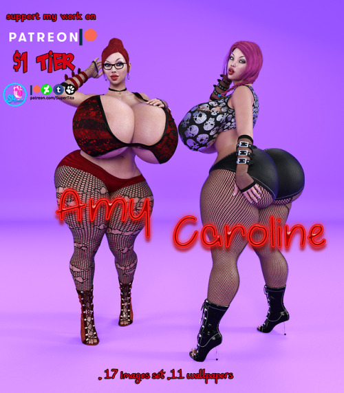    Thank you guys for your support. This is the Lewd set for April of my OC Amy and Caroline These two are just amazing. After Making them for the Clara short comic, I just couldn’t wait to work with them again. I do plan on doing a comic with them