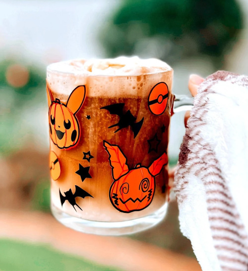 Pokemon Halloween Glass Mug Made By CoughfeeI