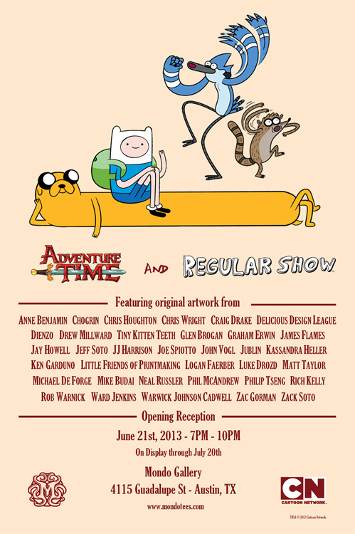 chogrin: My tributes to Adventure Time &amp; Regular Show forMondo’s &