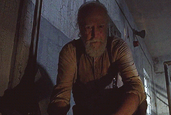 thewalkinggifs:  "I didn't want you in here." "I know, I had to." The Walking Dead - Internment  