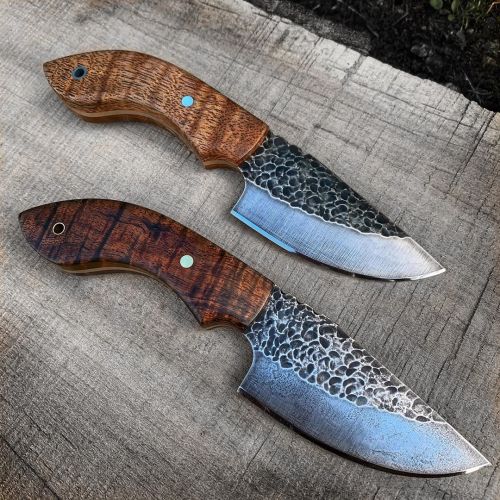 Finished these two Bobcats today. Both in hammered high carbon 1095, and both sporting some of Hawai