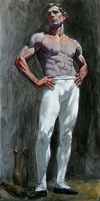 antonio-m:  Shirtless Man in White Tights,Marc Beard (Bruce Sargeant, 1898-1938)
