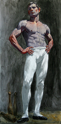 antonio-m:  Shirtless Man in White Tights,Marc