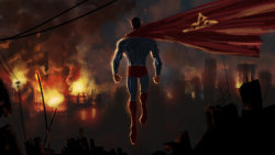 comicsbeforecandy:  superman rising by Eliaskhasho