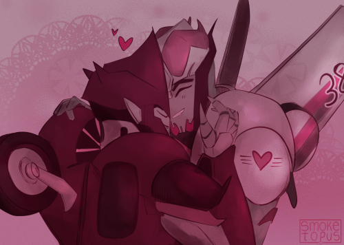 happy valentines day!! i wanted to draw some smokescreen and knock out stuff!!