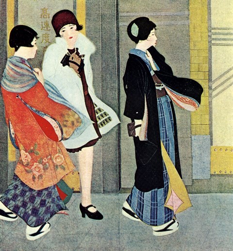 taishou-kun: Ishikawa Hideomi 石川秀民 Kaze no hi 風の日 (Day of Wind) - 1929