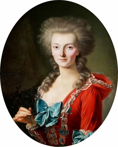 Portrait of a noblewoman by François-Bruno Deshays de Colleville, 1770