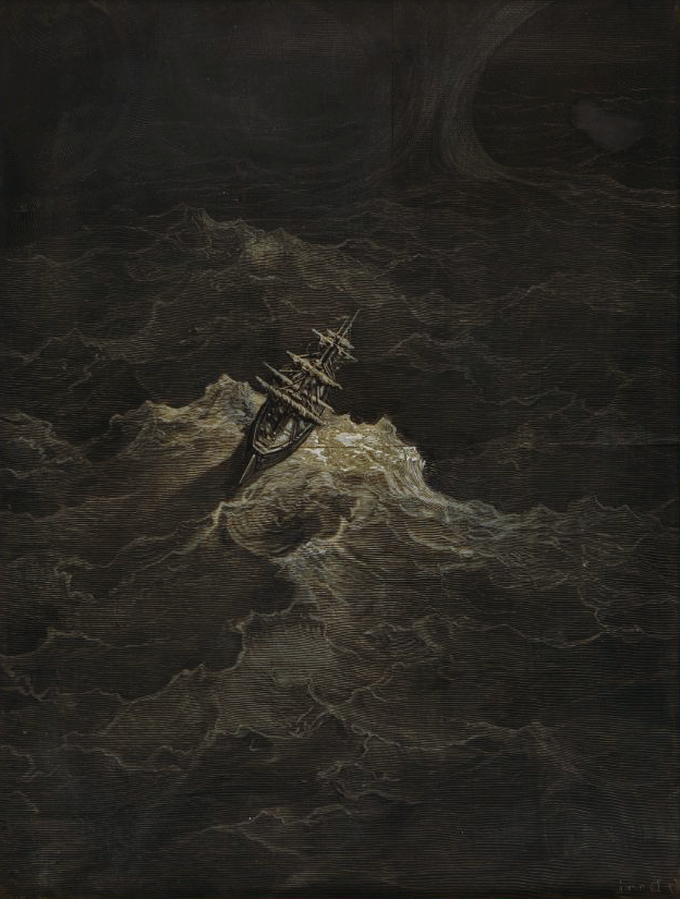 satellitesusurration:Gustave Doré — Rime of the Ancient Mariner (“The ship drove