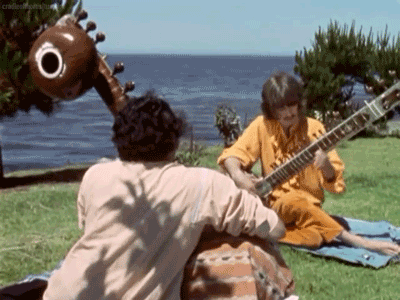 heroinsight: Ravi Shankar and George Harrison playing sitars, 1967
