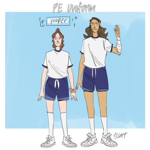 girls school uniforms from my comic “the blue witch”