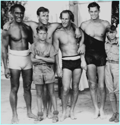 XXX Duke Kahanamoku, Buster Crabbe and Johnny photo