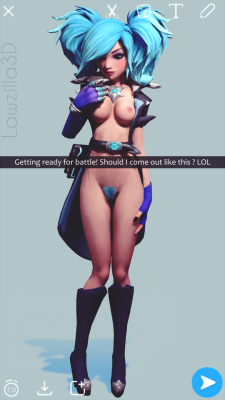 Lawzilla3D:made A Little Evie Snapchat! She Seems Ready To Battle To Me… :Phi-Res