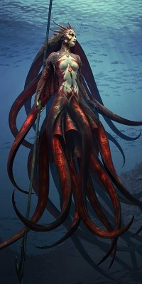 dame-de-nuit:  lonewolfsaga:  the cephalopodian. artist: Steve Argyle  Sick 🔱 