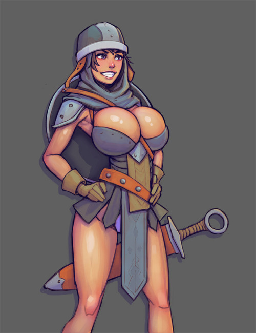 A guard girl for my game. I didn’t plan to make her a proper character at first, but people ke