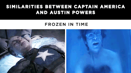 mamalaz: The similarities between Captain America and Austin Powers (I don’t know why I did th