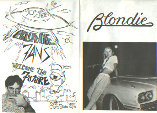 debbieharry1979:the first official blondie fan club u.s. newsletter, featuring photography by chris stein
