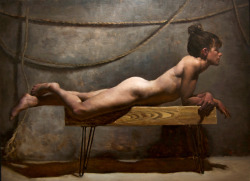 renderedmuse:BENCH II by Zack Zdrale OIL ON PANEL 24&quot; x 18&quot; 2012 http://zackzdrale.com/