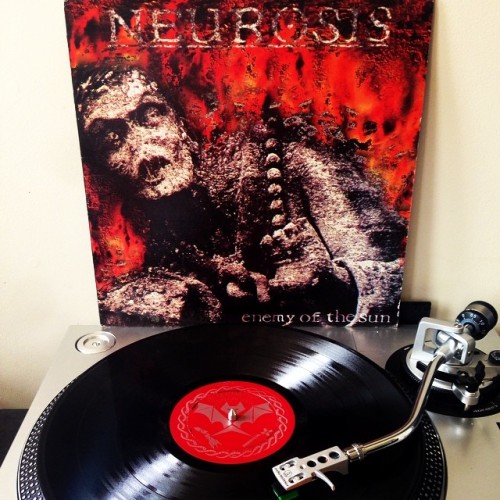 corexgore:  Neurosis: ‘Enemy of the Sun’ original press Alternative Tentacles 1993 Virus 134 #Neurosis #EnemyOfTheSun #Neurot #TribesOfNeurot #AlternativeTentacles #Vinyl #VinylJunkie #HydraHead #VinylJunkiesUnite #NowSpinning Hands-down my favorite