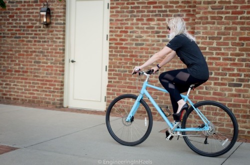 engineeringinheels: More biking in heels! Love to see heels on bicycle.