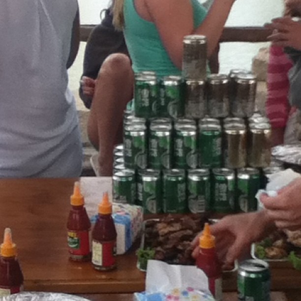 Beer can tower #lastweek #beertower #dalian #foreigners #china