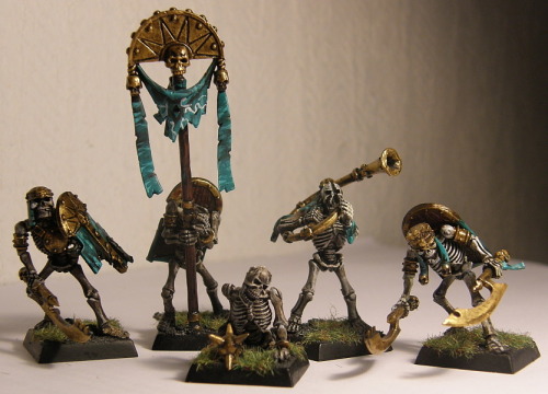 I forgot, I also painted and put together some tomb kings for a store display…