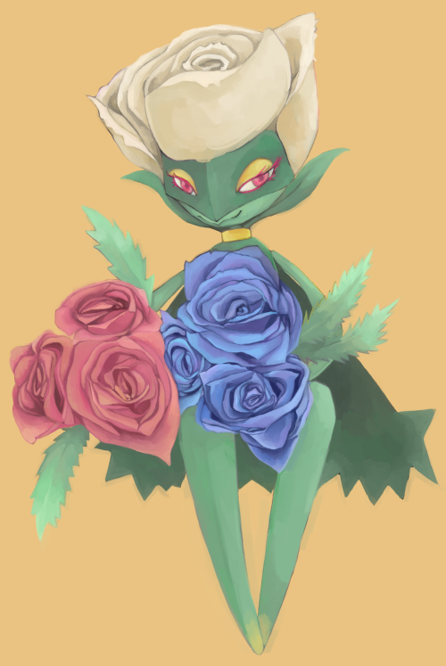 fancy-vivillon:  Roserade for turbo-bird ! :DI tried a few things different from my normal style, but hopefully you like it!