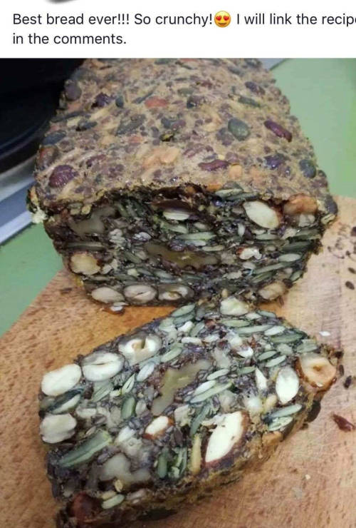 pylertalma: dat-soldier:  capitalist-propaganda:  hidingfrompolice:   personsonable:   theshittyfoodblog: Cronch nut loaf   Bitch i thought that was rocks!   thats not bread that’s a core sample from a beach  That’s conk creat babey!!!!!!!!!!   Some