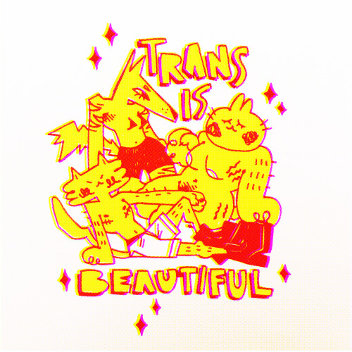 friedchiliflakess:an old silkscreen print from a few years back.. happy tdov to all my trans family 