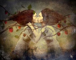 victoriousvocabulary:  TYPHLOBASIA [noun] Informal: the act of kissing with closed eyes. Etymology: Greek typhlo- (prefix for blindness) + Latin basium (a kiss). [Christian Schloe] 