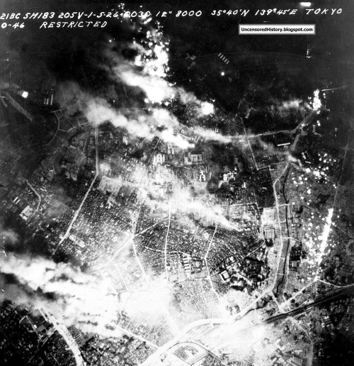 mavitpzv:
“ -THE TOKYO FIRE RAIDS- March 9-10, 1945 -東京 大 空襲-
On March 9-10, 1945, over 300 B-29 Bombers Attacked Tokyo, focusing on Asakusa. A successful incendiary raid required ideal weather That included significant dry air and wind. Weather...