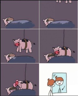 thelittlelostkitten:  givemeinternet:  Damn cows.  Lmao!  Haha a cow lick hahaha