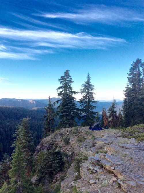 Cliff camping on the Marble Mountains of Northern California.