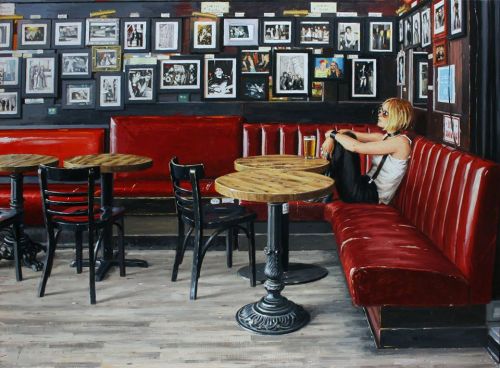 Dennie at Manitoba&rsquo;s  -  Vincent Giarrano  American,b.1960-Oil, 19 x 26 in.   48.3 x 66 cm.