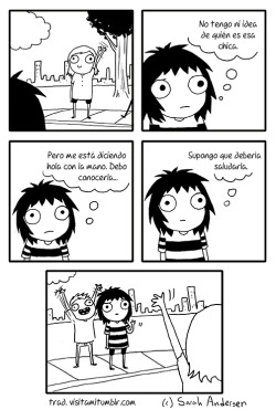 mesientoinfinito:  murallamuerta:  visitamitumblr:  El momento de mayor vergüenza de tu vida Original de sarahseeandersen     Si me ha pasado xD   Jajaja yo ahí miro para atrás primeroXD