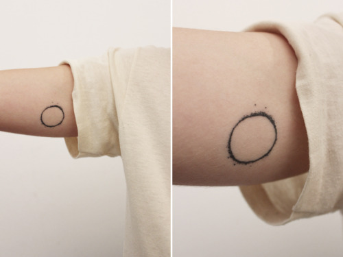 home-made tattoos: solar eclipse for noah  /  traded for dinner , melbourne 2013