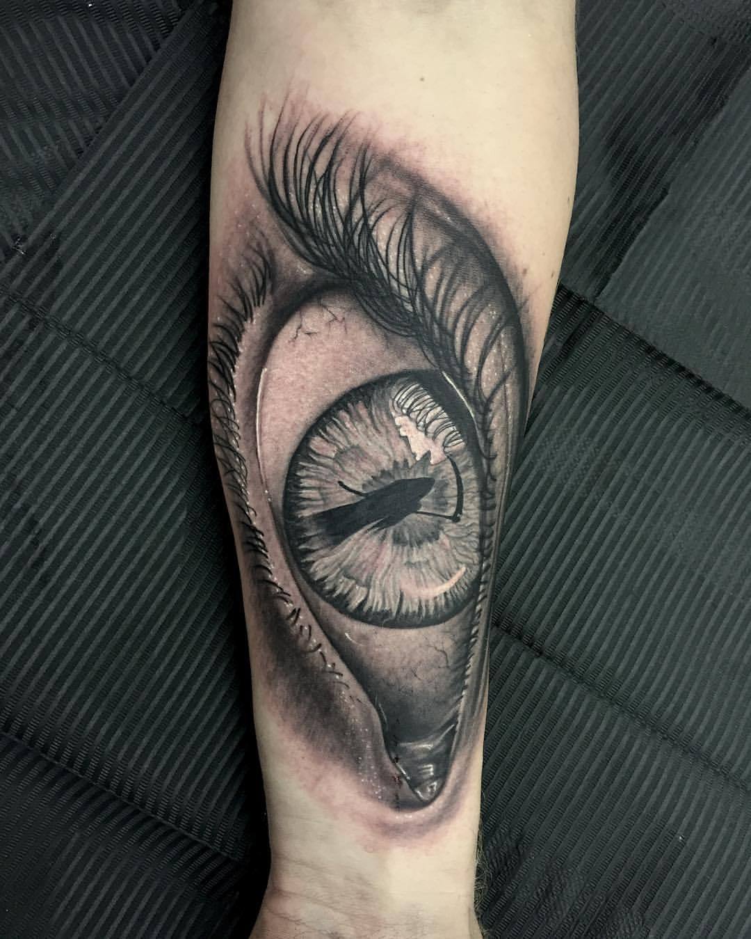 Miguel Angel Tattoo  Eye with grim reaper done today by