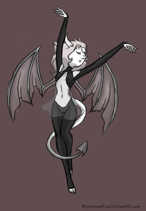 mysteriousfoxgirl: Here’s Pearl from my Succubus AU. Her outfit was fun to design. I incorpora