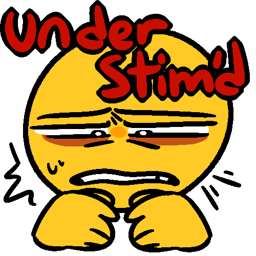 custom-emojis: an understimmed emoji. for when you’re forced to stay still and it feels. disgu