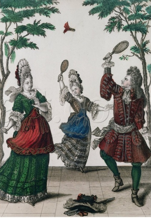 &ldquo;Le Jeu du Volant&rdquo;, late 17th century French print