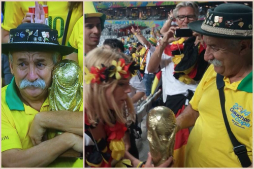 sunandreign:wnyc:This sad Brazilian fan was shown crying. But no ones published this beautiful pictu